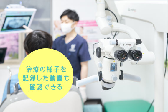 治療の様子を記録した動画も確認できる